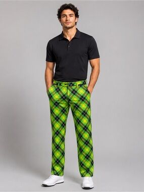 Royal & Awesome Green Plaid Golf Pants | Worn Once